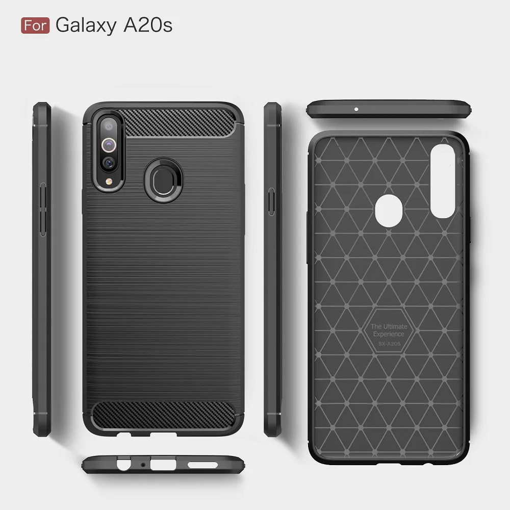 Чехлы для мобильных телефонов для samsung Galaxy A20S чехлы из углеродного волокна для A10S Встроенная задняя крышка для M30S чехол DHL бесплатно 50 шт