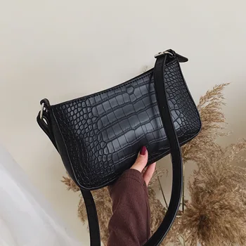 

2019 Ladies Stone Pattern Shoulder Messenger Bags Designer High Quality Solid Color Handbag Fashion Vintage Luxury Zipper Wallet