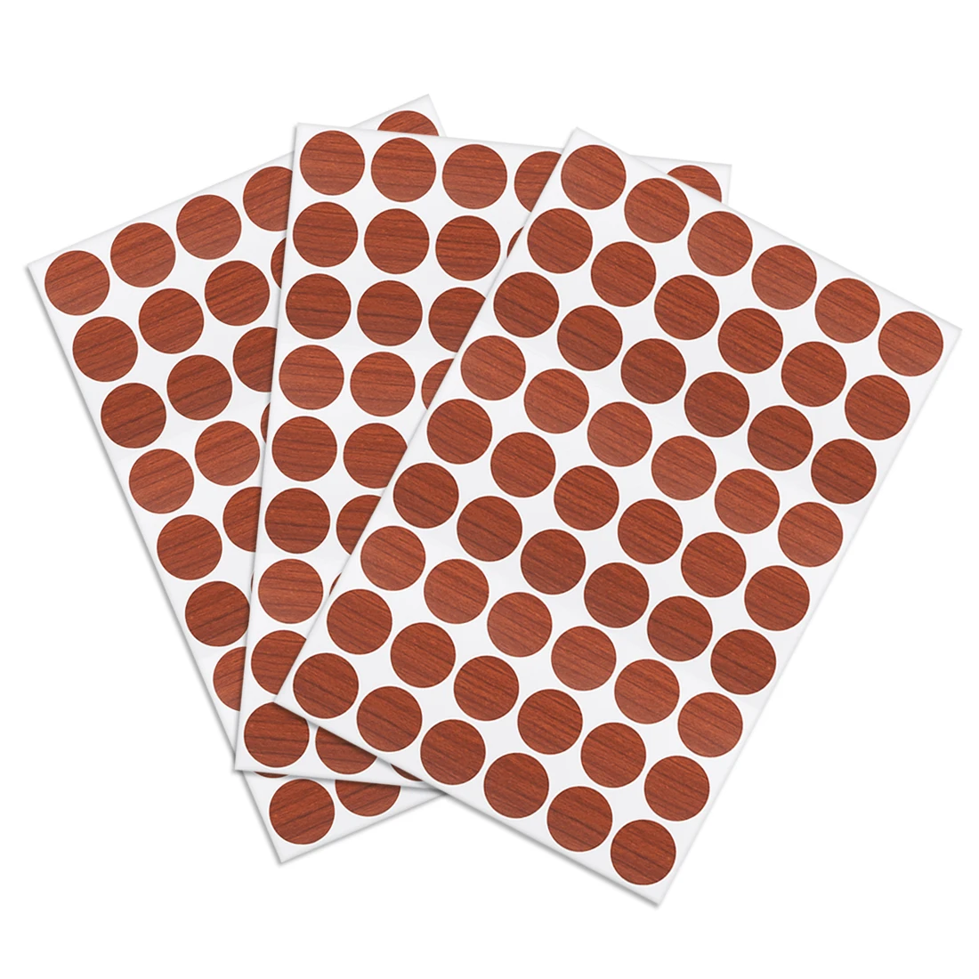 

uxcell Self-adhesive Screw Hole Stickers,3-Table Self-adhesive Screw Covers Caps Dustproof Sticker 21mm 54 in 1 Cherry Wood