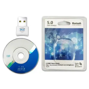 

200pcs/lot Computer USB Bluetooth Adapter 5.0USB Desktop Wireless WiFi Audio Receiver Transmitter Dongle For Computer PC