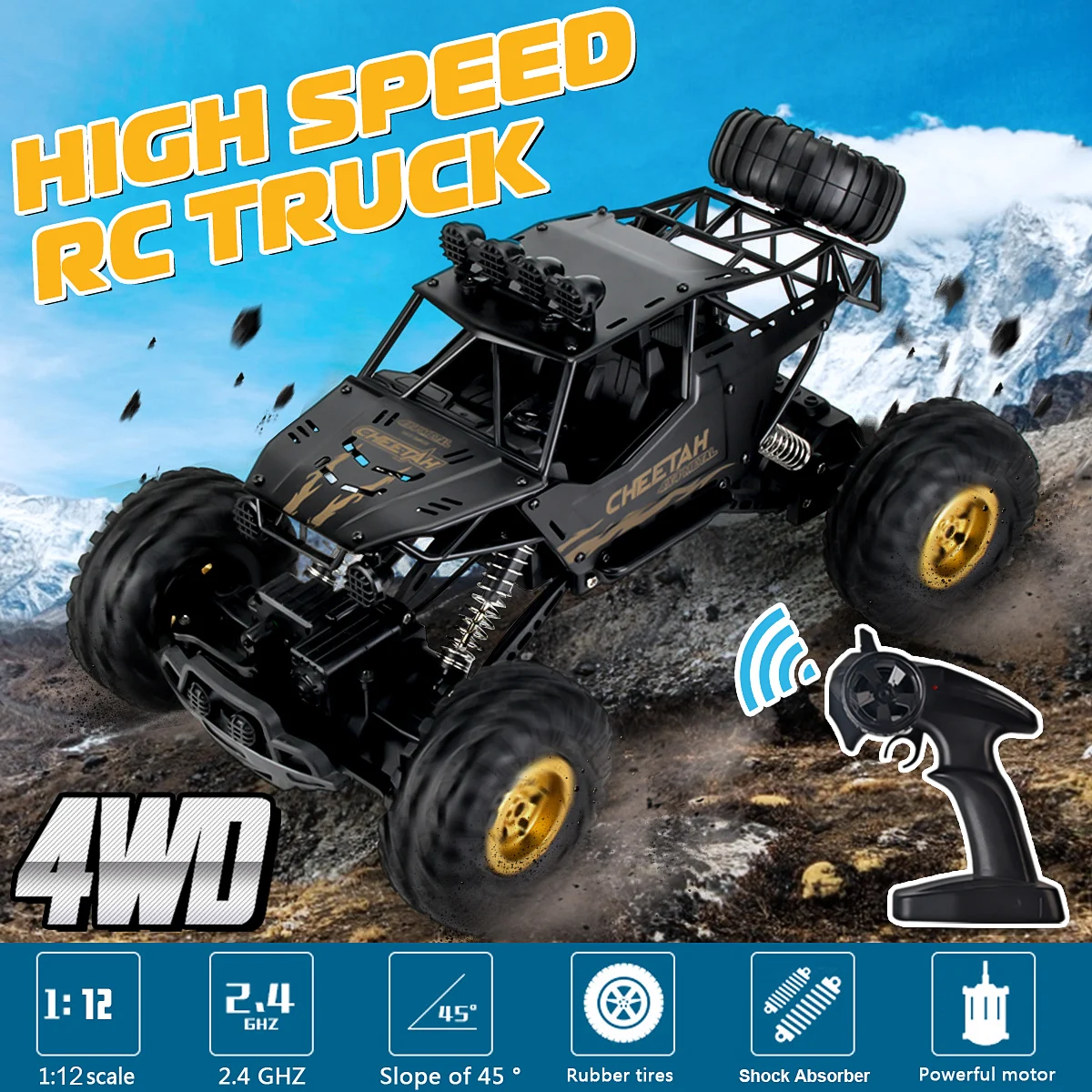Радиоуправляемый внедорожник с дистанционным управлением 1/12 ГГц 70 км/ч 4WD/2WD 1/14 2