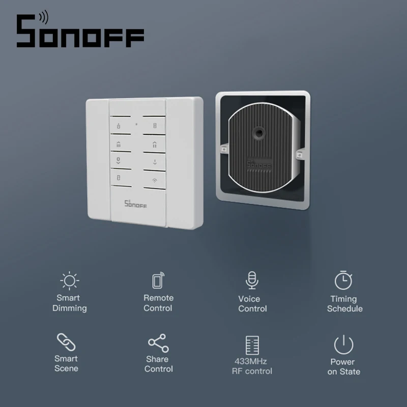 Умный диммер Sonoff D1 433 МГц с радиочастотным управлением WiFi переключатель