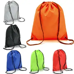 NoEnName-Null унисекс большой рюкзак со шнурком Cinch Sack Gym Bag Tote Shopping Sport Yoga Pack