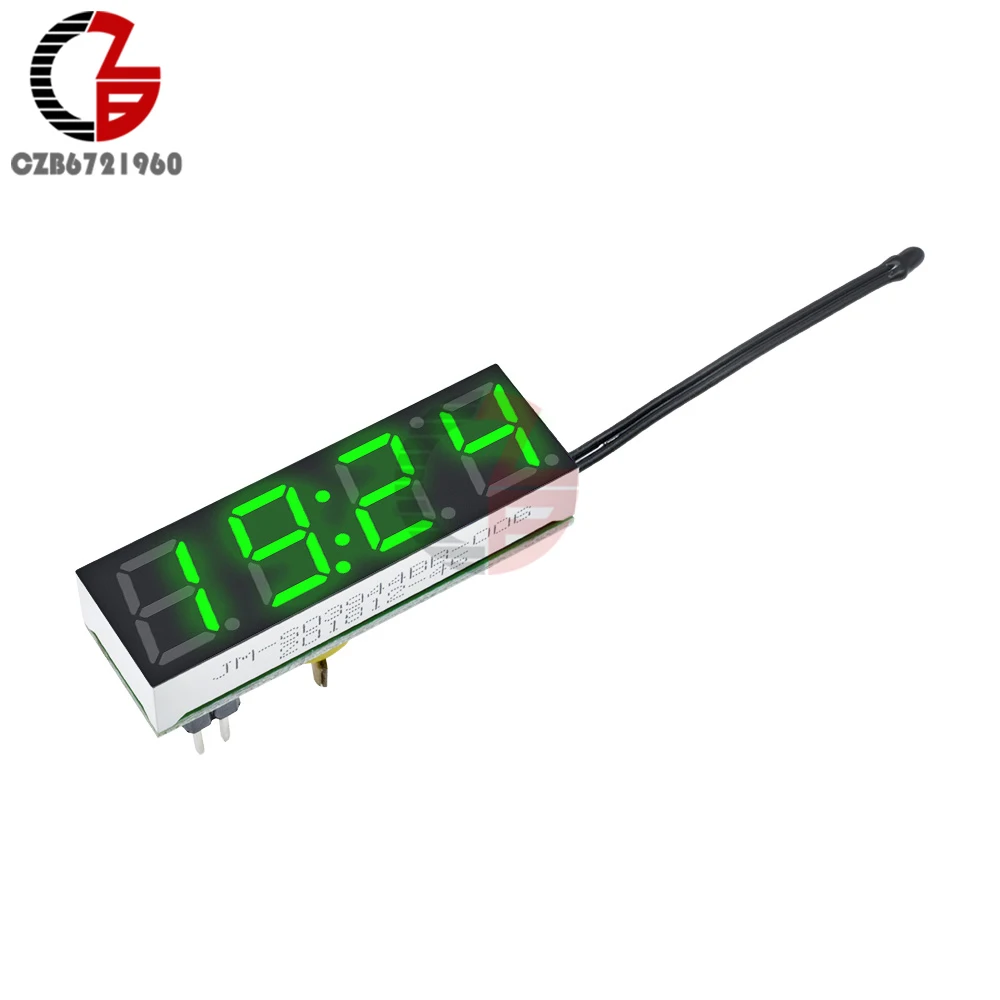 DS3231 цифровой часы напряжение измеритель температуры Вольтметр термометр зеленый дисплей Панель