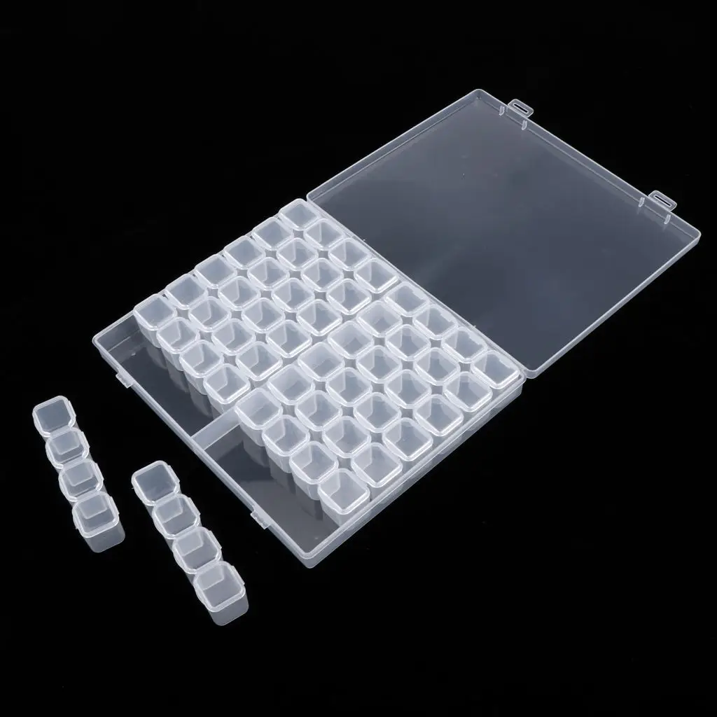 Nail Art Tools Jewelry Storage Box 56 Compartment Rhinestone Organizer | Красота и здоровье