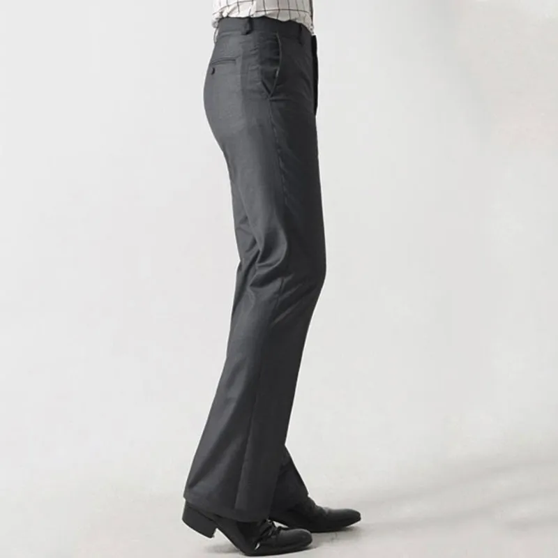 Осенние и зимние новые мужские плотные брюки с микро-колокольчиками, тонкие корейские свободные большие штаны, британские широкие брюки