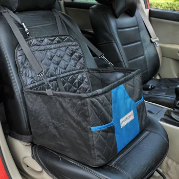 

Prodigen Pet Carrier Car Seat Basket Dog Booster Seat Soft Pet Travel Protector Dog Bags For Small Dogs Safety Belt Mesh