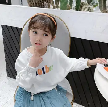 

2020 new girls t-shirt spring cotton fashion girls sweatshirt 2-7t HM792