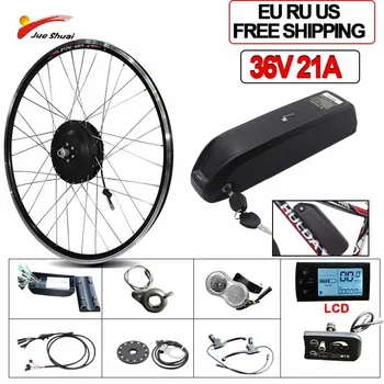 

36V 250W 21AH Electric Conversion Kit Front Wheel With Battery Electric Ebike Conversion Kit 20 26inch Hub Motor US RU EU No Tax