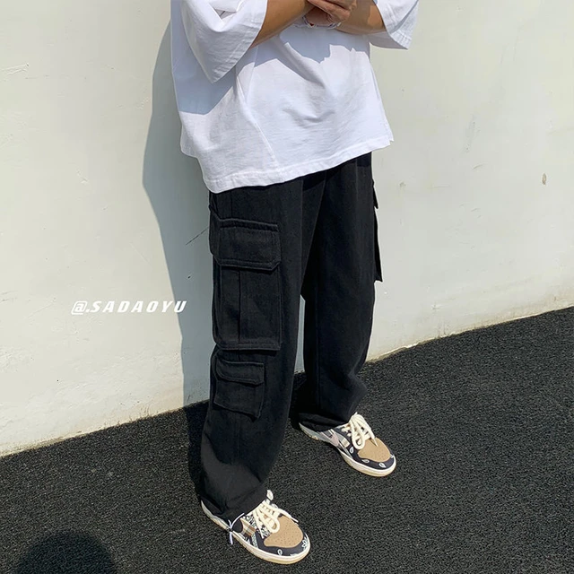 MenS Baggy Outfit, White Cargo Pants Outfit