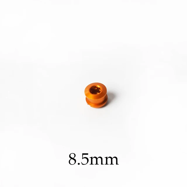 MTB Bike Chainring Screws 6.5mm Aluminum Alloy Chain Ring Bolts Single/Double or Three Plate Crank Parts Cycling Accessories 8.5mm-Gold-1PC