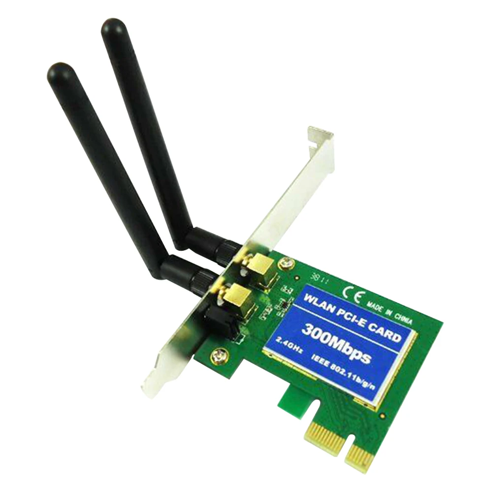 Внутренние аксессуары PCI-e удобная беспроводная карта Wi-Fi Настольный 300 Мбит/с Высокая совместимость с антеннами портативный компьютер быстрая