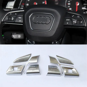 

Car styling steering wheel button Trim decoration frame Cover sticker for Audi A3 8V A4 B9 A5 A6 C8 Q7 Interior Auto Accessories