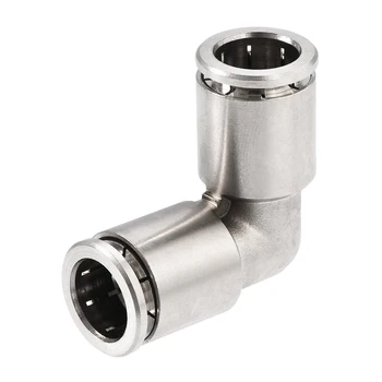 

uxcell Elbow Push to Connect Tube Fitting Pneumatic Connector 12mm Tube OD Silver Tone to Polyethylene Nylon and PU Tubing