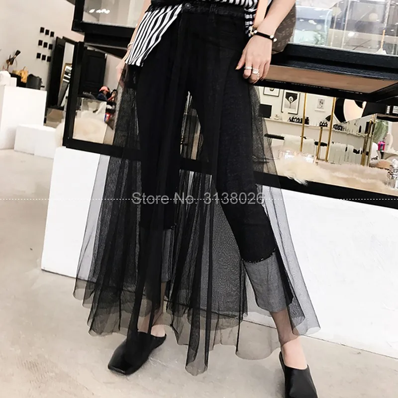 

XXXL Transparent length Skirts for Women Elegant High Waist Pleated Tulle Skirt Ball Gown lace Clothing customization