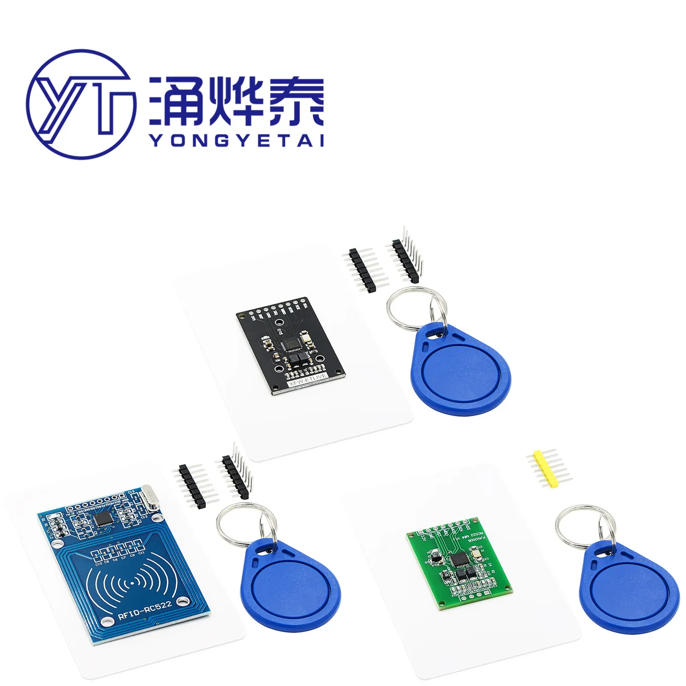 

YYT MFRC-522 RC522 RFID radio frequency IC card induction module to send S50 Fudan card keychain