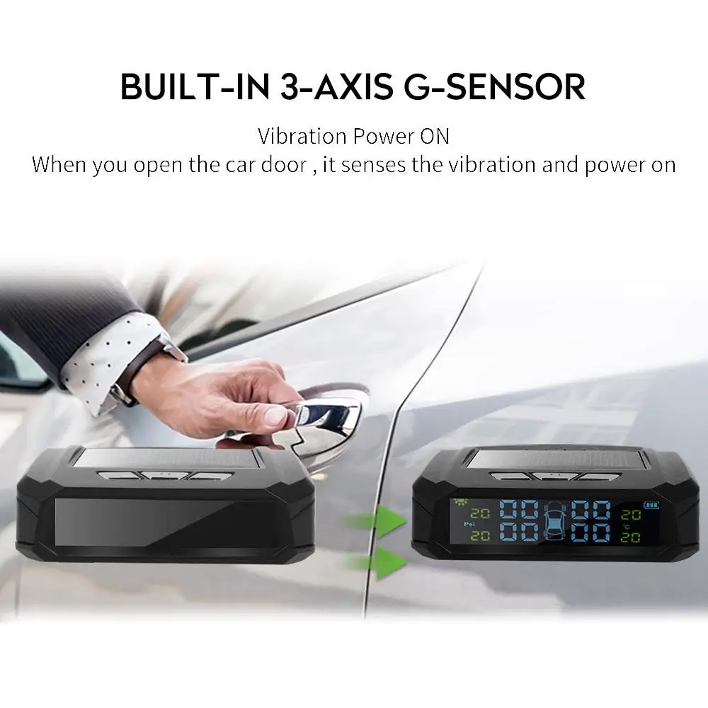 Система контроля давления в шинах TPMS 4 шт. датчик Автомобильный USB контроль давления в шинах Новая сигнализация высокой температуры
