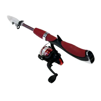 

HobbyLane Telescopic Spinning Fishing Rod and Wheel Combos 6-Section Fishing Pole Part Set Winter Sea Fishing Rod