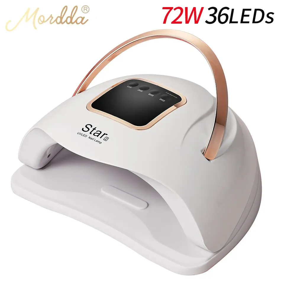 MORDDA 72W Nail Gel Dryer UV LED Polish Lamp Varnish For Drying All Art Manicure Home Use DIY Tool Design | Красота и здоровье