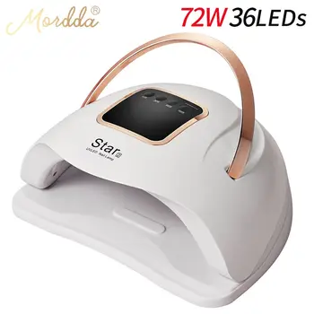 

MORDDA 72W Nail Gel Dryer UV LED Polish Lamp Nail Varnish Lamp For Drying All Gel Art Manicure For Home Use DIY Gel Tool Design