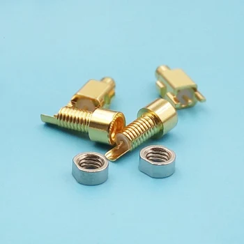 

Universal MMCX Female Socket Plug for Shure Headphones Detachable Pure Copper Gold Plated Pin with Screws DIY Headphones