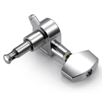 

6 Pieces Silver Acoustic Guitar Machine Heads Knobs Guitar String Tuning Peg Tuner(3 for Left + 3 for Right)