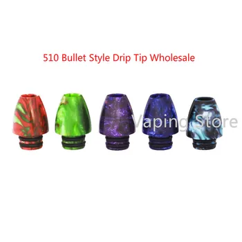 

10PCS Wholesale 510 Drip Tip Bullet Style Delrin Mouthpiece