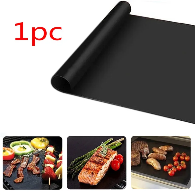 Meijuner Reusable Non-Stick BBQ Grill Mat Barbecue Grilling Mat Baking Sheet Portable Cooking Tool for Kitchen and Picnic kitchen utensils