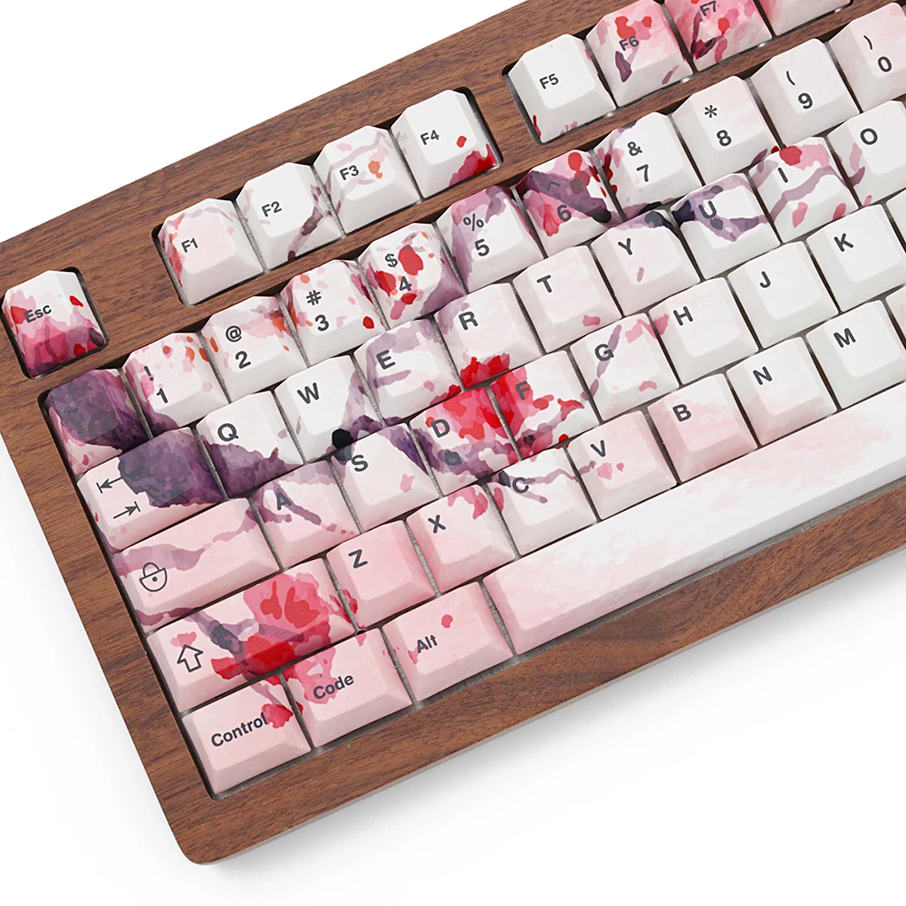 PBT Cherry Blossom клавишная крышка продукт для 60 87 104 108 клавиши механическая клавиатура Cherry G80 Заказная 68 клавишная крышка