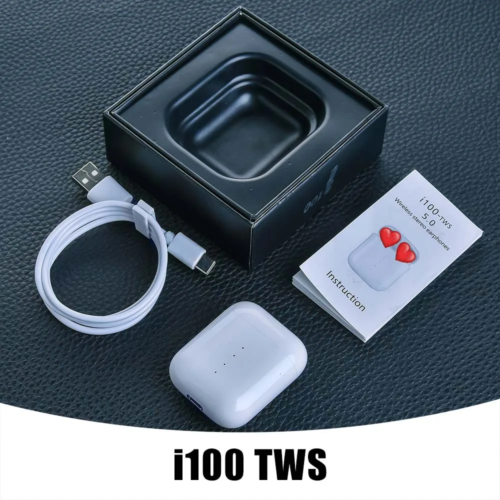 TWS i100 беспроводные Bluetooth наушники QI Беспроводная зарядка 1:1 наушники Pop up Real Battetry Сенсорное управление для IOS/Android