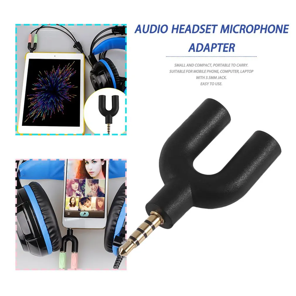 3.5mm Jack Adapter Mini Connector for Audio Microphone Headset Male to Double Female Connect For Laptop Mobile Phone