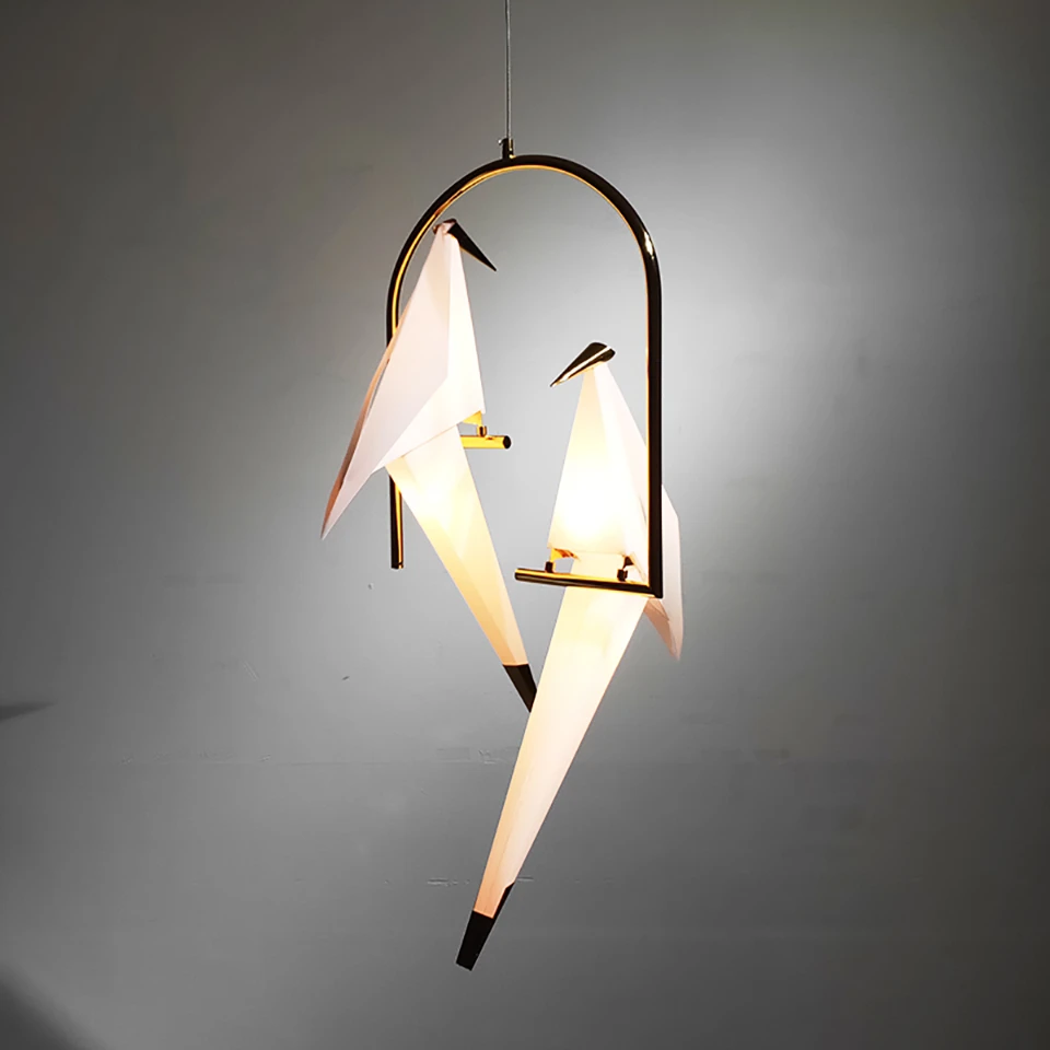 Скандинавская птица светодиодный подвесной светильник оригами кран Птица подвесной светильник спальня гостиная столовая Крытый Декор Кухонные светильники