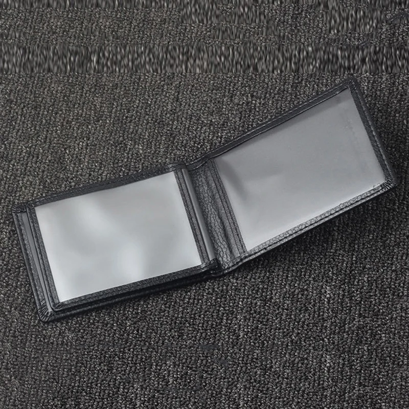 Solid Color Driver's License Case Protect PU Leather Documents Business Folder Wallet Cover
