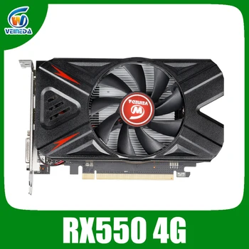 

VEINIDA Graphics Cards Radeon RX550 4GB GDDR5 128bit PCI Express 3.0 DirectX12 video Card for Amd Rx550 Chip Image Card Game