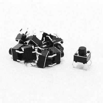 

10 Pcs 6x6x6mm 4 Pins DIP PCB Momentary Tactile Tact Push Button Switch