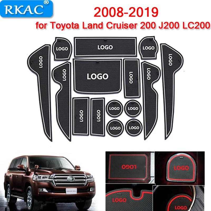 RKAC ворота шлифовальные маты для Toyota Land Cruiser 200 LC200 J200 межкомнатные дверные коврики/чашки пылезащитные коврики водяные горки Нескользящие 15 шт