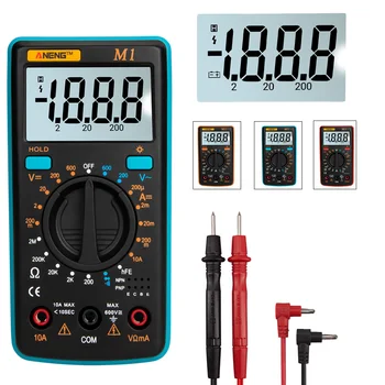 

New M1 Multimeter AC/DC Ammeter Voltmeter Ohm Frequency Diode Measurement Test Multi Meter USB Tester Backlight Multimeter