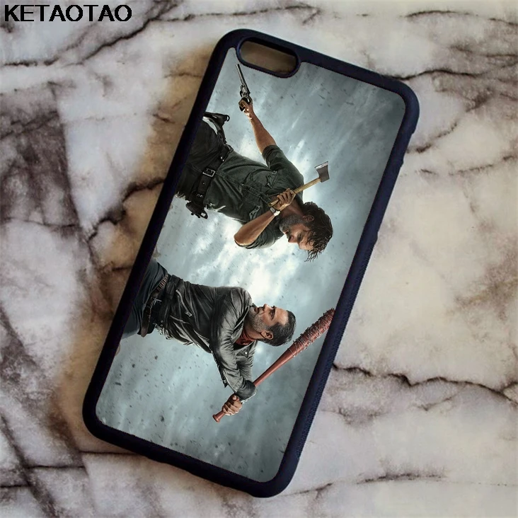 Небесно-голубой Чехол KETAOTAO The Walking Dead zombies для samsung galaxy S4 S5 S6 S7 S8 S9 S10 edge Note из мягкого ТПУ резины и силикона - Цвет: Небесно-голубой