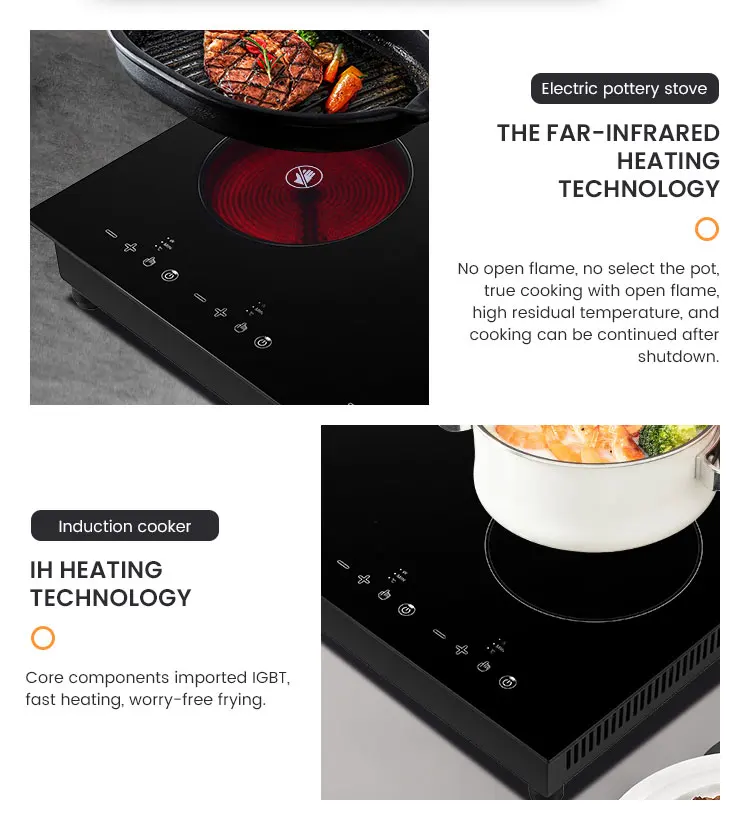 AC220-240V 4 Heads Cooker Induction Cooktop 220V 2000W*4 Waterproof Infrared Cooker Commercial Induction Stove Induction Cookers 6