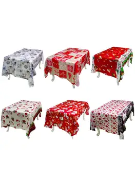 

150*200CM Christmas Tablecloth Waterproof Oil-proof Dinner Table Cover Decoration