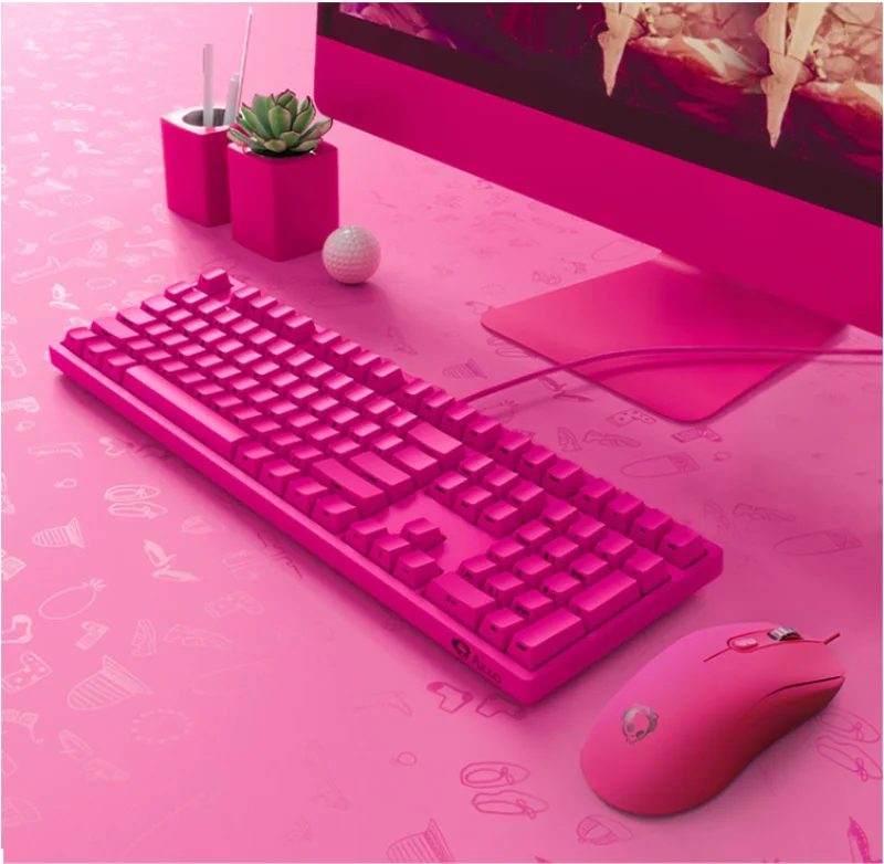 Clavier de jeu mécanique filaire Rose rouge pour filles, 108 touches,  interrupteurs gateron de type C, 3108DS | AliExpress