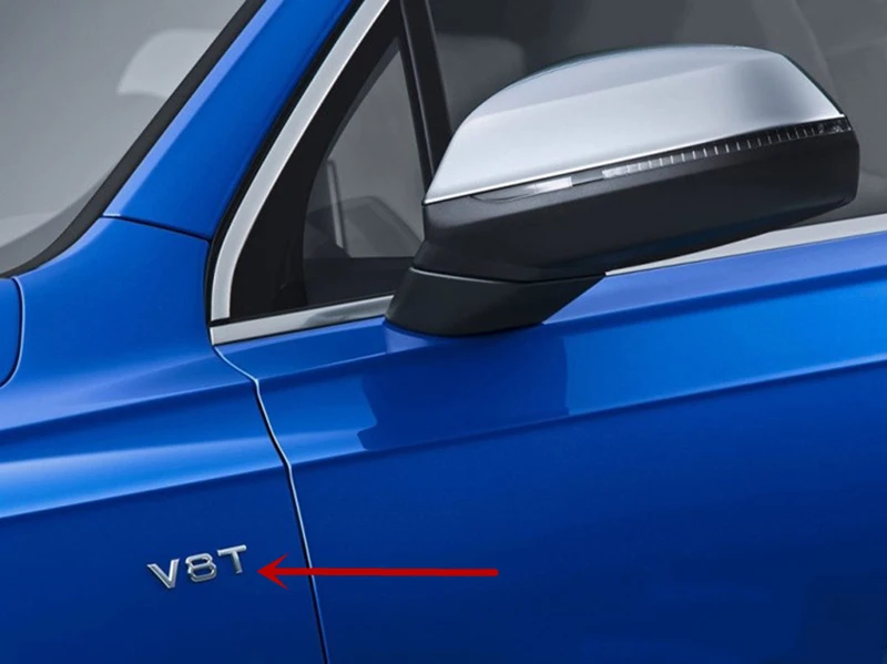 V6T V8T V10 W12 эмблема с буквенным номером для Audi A4L A5 A6L A7 A8L TT RS7 SQ5 автомобильный Стайлинг КРЫЛО боковой задний багажник значок логотип наклейка
