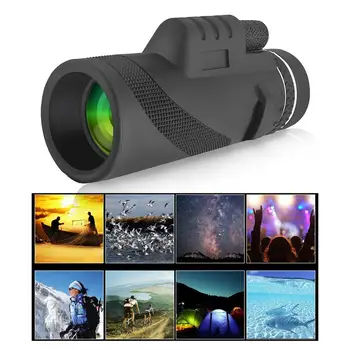 

40X60 High Power Smartphone Holder Shockproof HD Monocular Telescope For Hunting Camping Travelling Hiking Wildlife Scenery