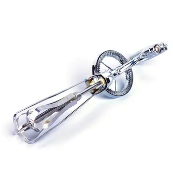 

Stainless Steel Rotary Manual Egg Beater Creative Handle Whisk Mixer Shaker Kitchen Cooking Gadget Egg Blender Stirring Tool