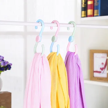 

3Pcs S Shaped Hook 360 Degree Rotation Portable Plastic Hook Multipurpose Dual-color Clothes Hook Rack Home Accessories