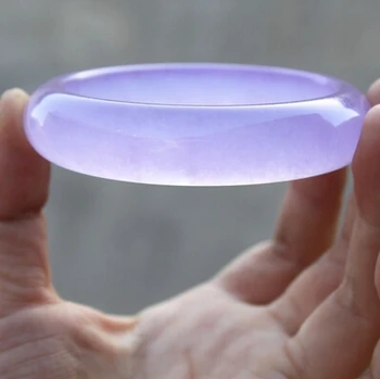

Natural ice violet jade bracelet jade bracelet full of natural purple jade