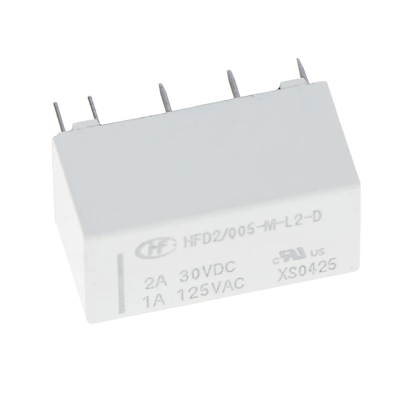 1 шт. 5 в катушка бистабильная фиксация реле Dpdt 2A 30VDC 1A 125VAC HFD2-005-M-L2-D Realy