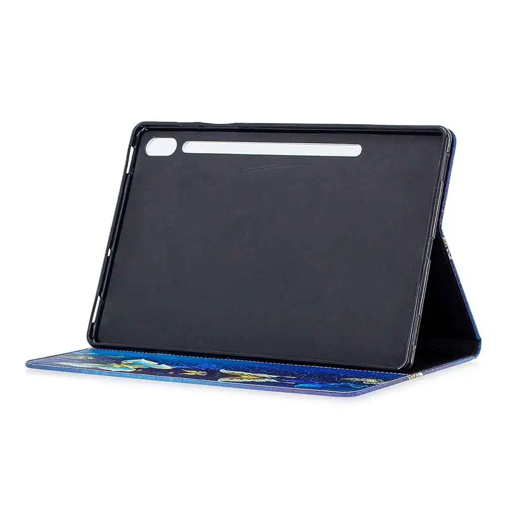 Чехол-книжка из искусственной кожи с принтом для Samsung Galaxy Tab S6 10,5 дюймов SM-T860 SM-T865 чехол с функцией автоматического сна смарт-чехол