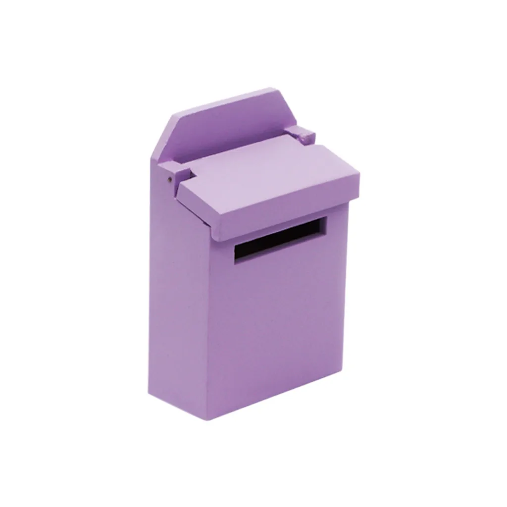 1:12 игрушки для детей кукольный домик миниатюрная деревянная мебель сцена красочная почтовая коробка почтовый ящик ролевые игры Детские игрушки аксессуары - Цвет: Purple