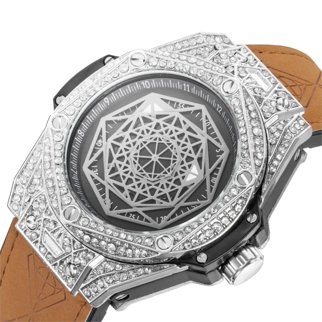 Швейцарская Алмазная резка Япония Miyota кварц rolexable круг модный тренд мужские часы